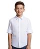 Charchit Cotton Woven Full Sleeves Solid Shirt - White
