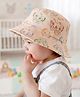 Babyoye Disney Cotton Woven Summer Cap with Lion King Print Beige - Diameter 24 cm