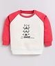 CUTOPIES Fleece Knit Full Sleeves Boom Text Printed Pre WInter Sweatshirt - Tomato
