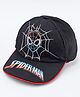 Pine Kids Marvel Cotton Woven Summer Cap with Spider Man Graphic Black - Diameter 17 cm
