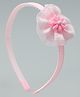 Babyhug Free Size Hair Band With Floral Applique - Light Pink