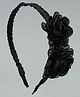 Babyhug Hair Bands With Floral Applique - Black