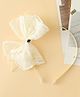 Babyhug Hair Band With Bow Applique - Beige