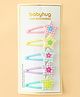 Babyhug Snap Clips With Star Applique Pack of 5 - Multicolor