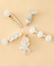 Pine Kids Hair Pins And Clips With Pearls & Sea Life Applique Pack of 5 - Beige
