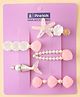 Pine Kids Hair Pins And Clips With Pearls & Sea Life Applique Pack of 5 - Pink
