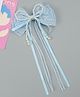 Babyhug Free Size Bow & Butterfly Clips With Pearl Applique -Blue