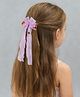 Babyhug Free Size Bow Clip with Floral Applique -  Light Purple