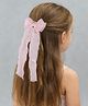 Babyhug Free Size Bow Clip with Crown Applique - Peach