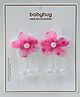 Babyhug Hair Clips with Floral Applique Pack of 2 Free Size - Dark Pink