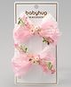 Babyhug Bow & Butterfly Clips With Pearls & Floral Applique Pack of 2 - Pink