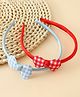 Babyhug Hair Bands with Bow Applique Pack of 2 Free Size - Red & Blue