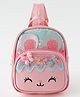 Babyhug Fashion Backpack with Bunny & Glitter Detailing - Pink
