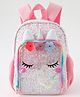 Babyhug Free Size Fashion Backpacks With Unicorn Sequins Design - Beige & Pink