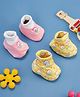 Pantaloons Baby Cotton Knit Pack Of 2  Rainbow Designed Anti Skid Socks - Multi Colour