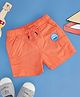 Pantaloons Baby Cotton Woven Sailing Text Patch Detailed   Shorts - Orange