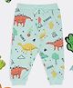 Pantaloons Baby Cotton Knit Dinosaurs Printed Joggers - Mint