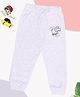 Pantaloons Baby Cotton Knit Animal & Happy Skater Text Printed Joggers - Light Grey
