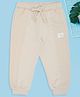 Pantaloons Baby Cotton Knit  Roar Text Patch Detailed Joggers - Beige