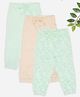 Pantaloons Baby Cotton Knit Pack Of 3 Bunnies Printed Joggers - Multi Colour