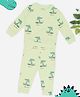 Pantaloons Baby Cotton Knit Full Sleeves Crocodile Printed Coordinating Sweatshirt & Joggers Set - Green