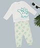 Pantaloons Baby Cotton Knit Full Sleeves Dinosaur Printed Tee & Joggers Set - Green