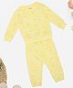 Pantaloons Baby Cotton Knit Full Sleeves Duck Printed Coordinating Sweatshirt & Joggers Set - Yellow