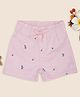 Pantaloons Baby Cotton Denim Floral Embroidered Shorts - Pink