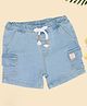 Pantaloons Baby Denim Solid Cargo Shorts - Blue