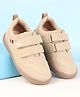 Babyoye Solid Casual Shoes With Velcro Closure - Beige