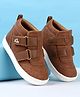 Babyoye Velcro Closure Solid Colour Casual Shoes - Brown