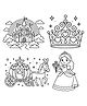 NESTA TOYS DIY Coloring Cotton Pouch  Princess Theme