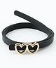 Pine Kids Belt with Heart Shape Buckle - Black
