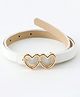 Pine Kids Belt with Heart Shape Buckle - White