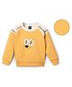 Sportking Cotton Blend Knit Full Sleeves Animal Face Printed Light Winter Sweatshirt - Light Yellow
