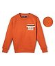 Sportking Cotton Blend Knit Full Sleeves Dream Now Whatever Anytime Text Printed Light Winter Sweatshirt - Rust