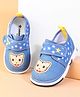 Cute Walk by Babyhug Velcro Closuer Casual Shoes With Star Print & Cat Applique - Blue