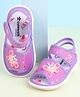 Cute Walk by Babyhug Velcro Closure Sandals with Butterfly Applique - Purple
