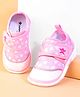 Cute Walk by Babyhug Velcro Closure Casual Shoes With Heart Print - Pink