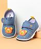 Cute Walk by Babyhug Velcro Closure Casual Shoes With Bear Applique - Royal Blue