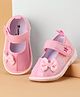 Cute Walk by Babyhug Velcro Closure Casual Shoes With Bow Applique - Pink