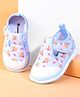 Cute Walk by Babyhug Velcro Closure Casual Shoes With Teddy Bear Print - Blue