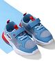 Cute Walk by Babyhug Sneaker Shoes With Animal Applique & Velcro Closure - Blue