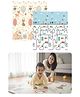 Kids Station Baby Play Mat 150×200 cm  City with Red Bus & Jungle Print, Double-Sided Play Mat for Kids