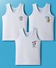 Zero Knitted Sleeveless Vests With Animal Print Pack Of 3 - White
