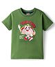 Zero Sinker Knit Half Sleeves Striped T-Shirt - Light Green