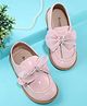 Cute Walk by Babyhug Velcro Closure Ballerina with Bow Applique - Pink