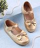 Cute Walk by Babyhug Ballerina with Velcro Closure & Bow Applique - Golden