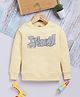 TOONYPORT Cotton Blend Knit Full Sleeves Island Text Printed Light Winter Sweatshirt - Yellow