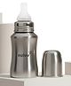 Nuluv Narrow Neck Steel Feeding Bottle 140 ml with S size nipple
